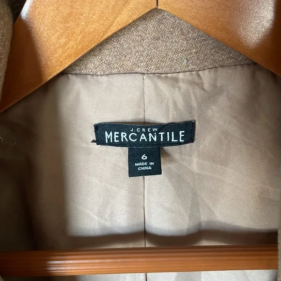 J Crew wool zip up peacoat style jacket in size 6 - Picture 3 of 6